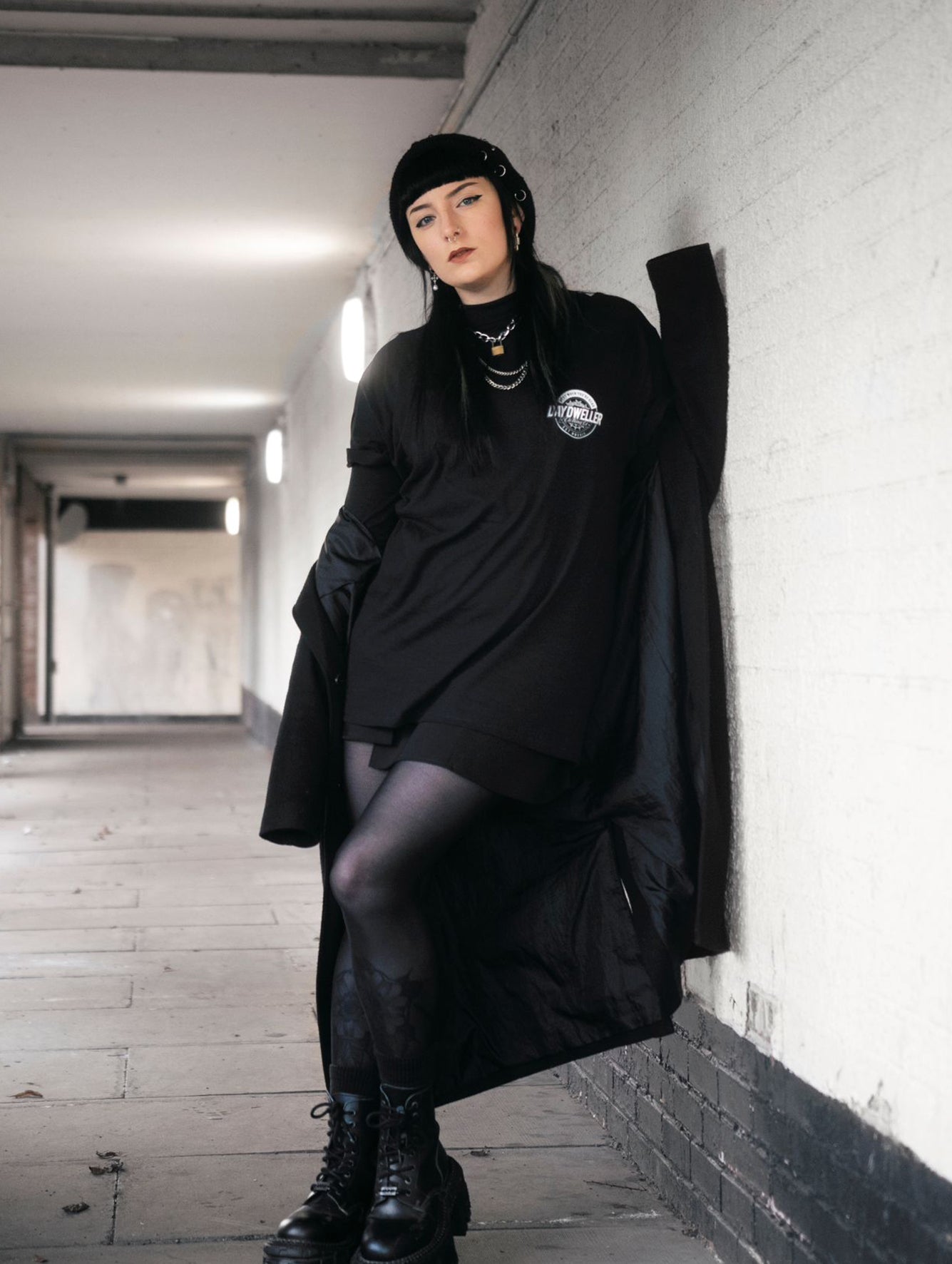 'Bone Crusher' Black Tee