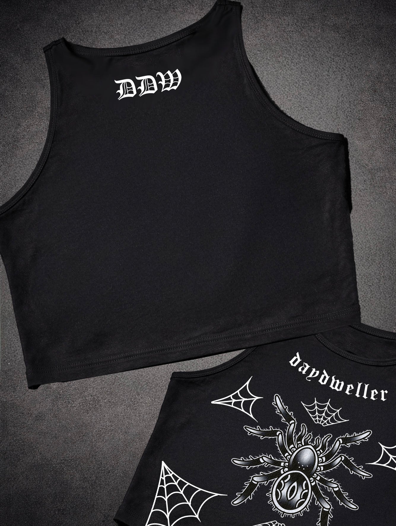 'Spider' Crop Top & Booty Short Set