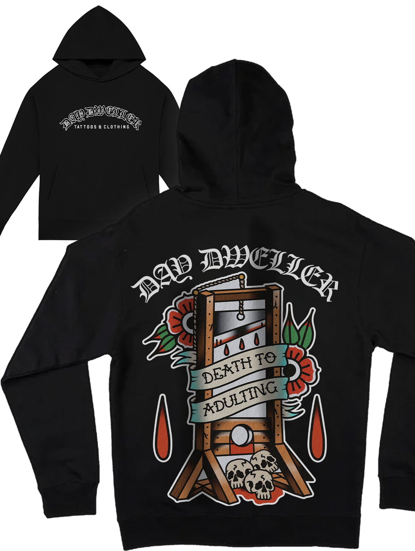 'Death To Adulting' Heavyweight Hoodie