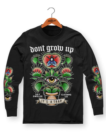 'Don't Grow Up, It's A Trap' Long Sleeve Tee