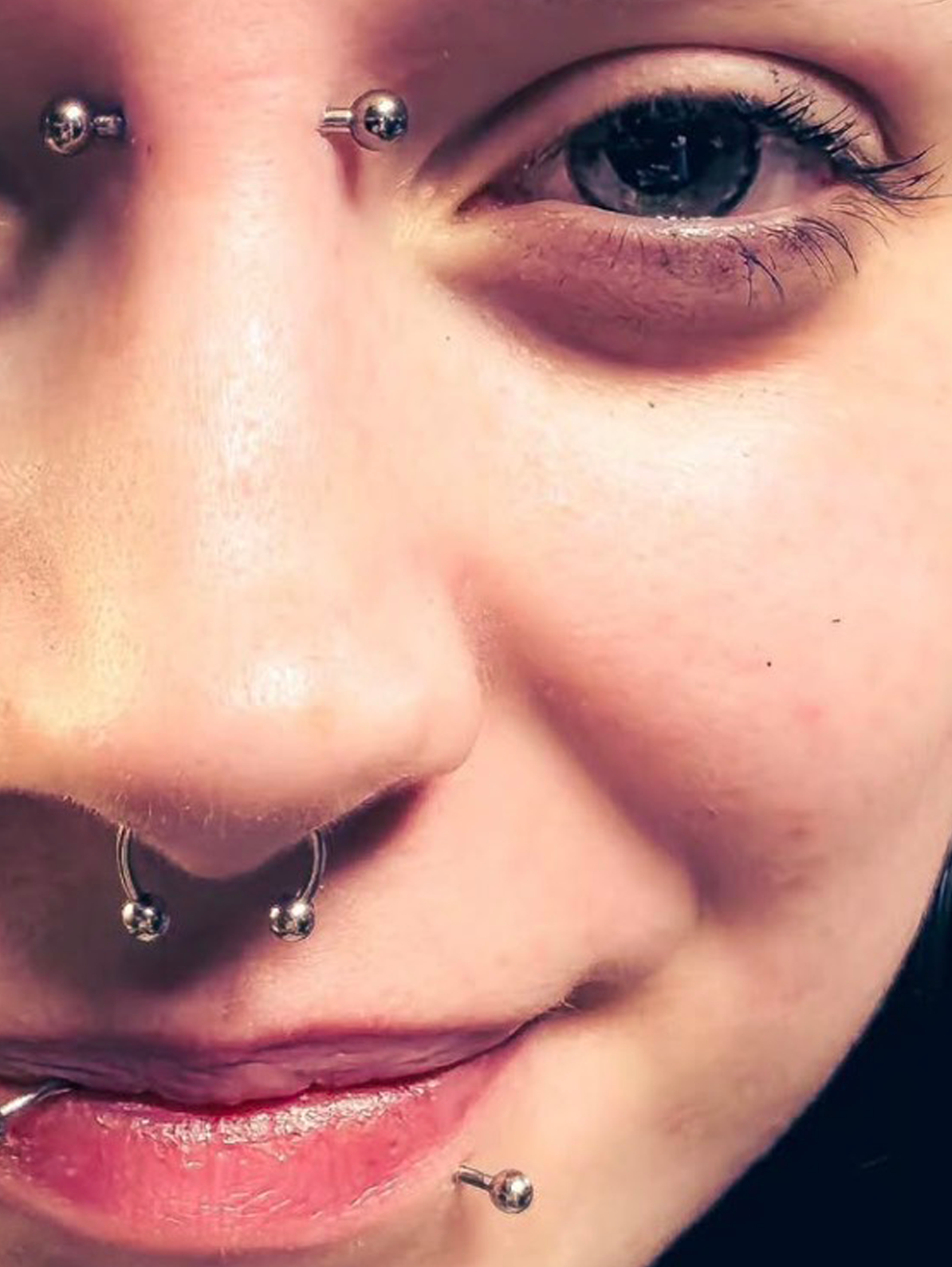 Facial piercings at Day Dweller Studios Bristol