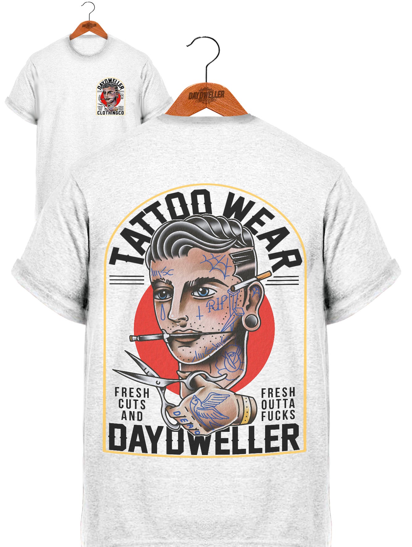 'Fresh Cuts' Ash White Tee