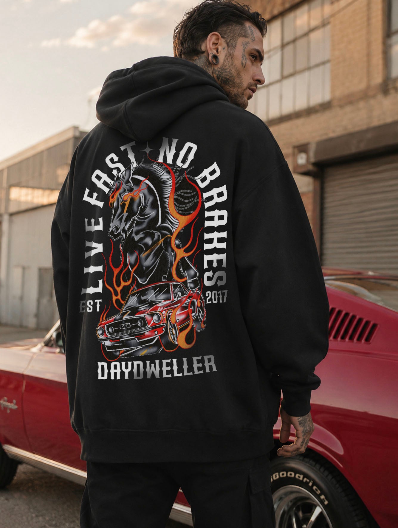 'Live Fast, No Brakes' Heavyweight Hoodie