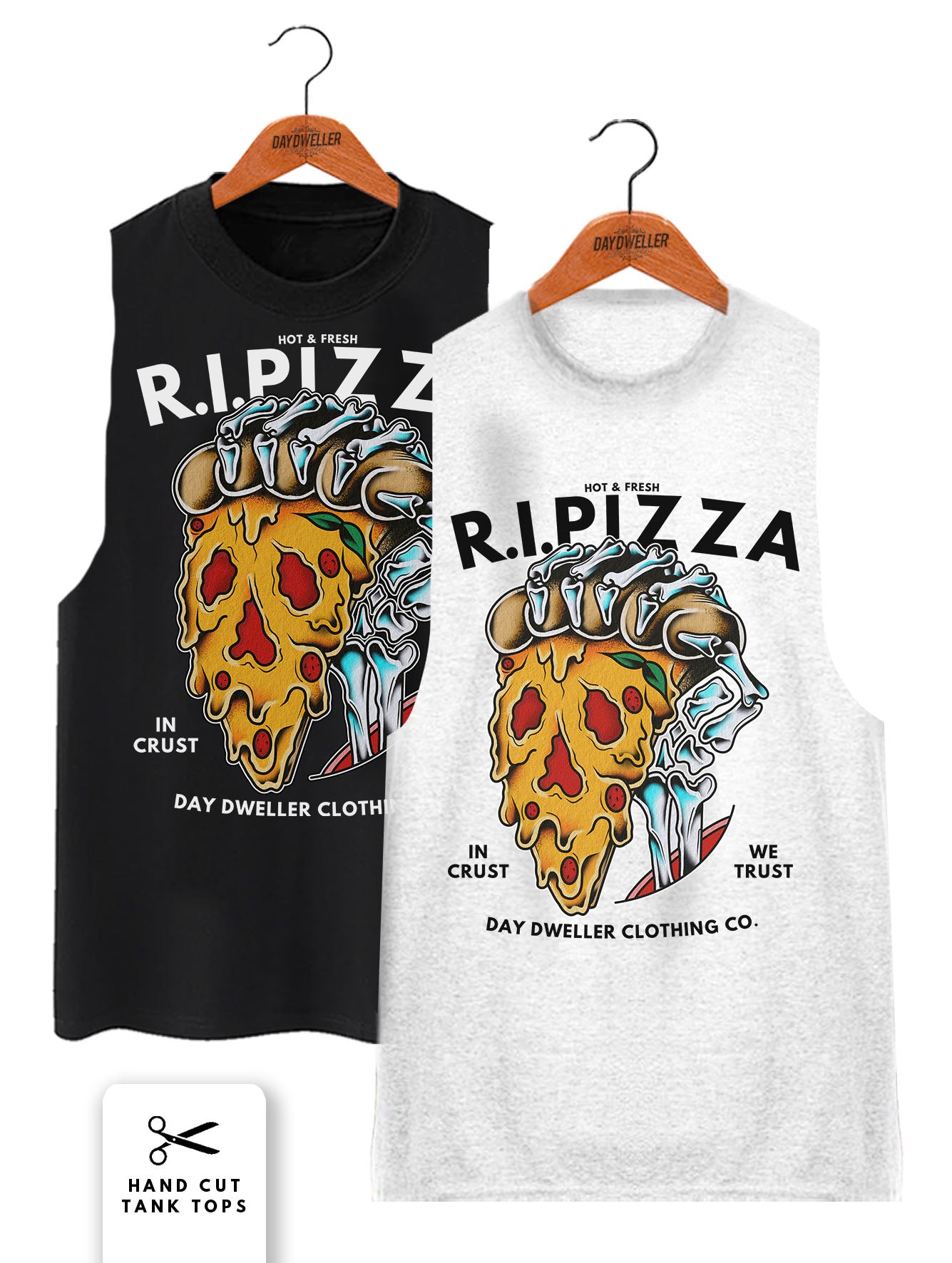 'R.I.Pizza' Black Tank