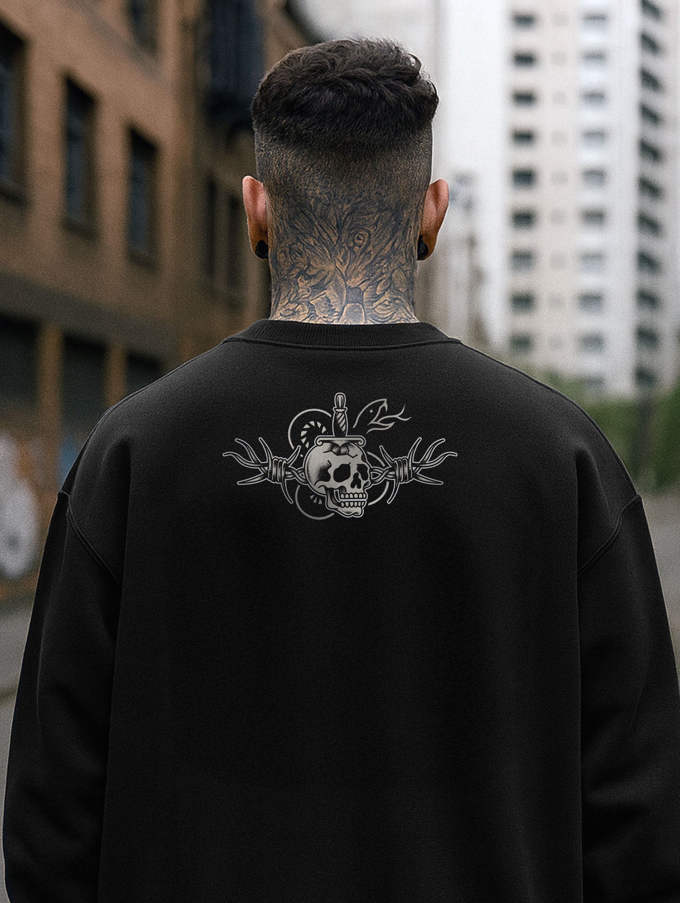 'Skull Barb' Crewneck Sweatshirt