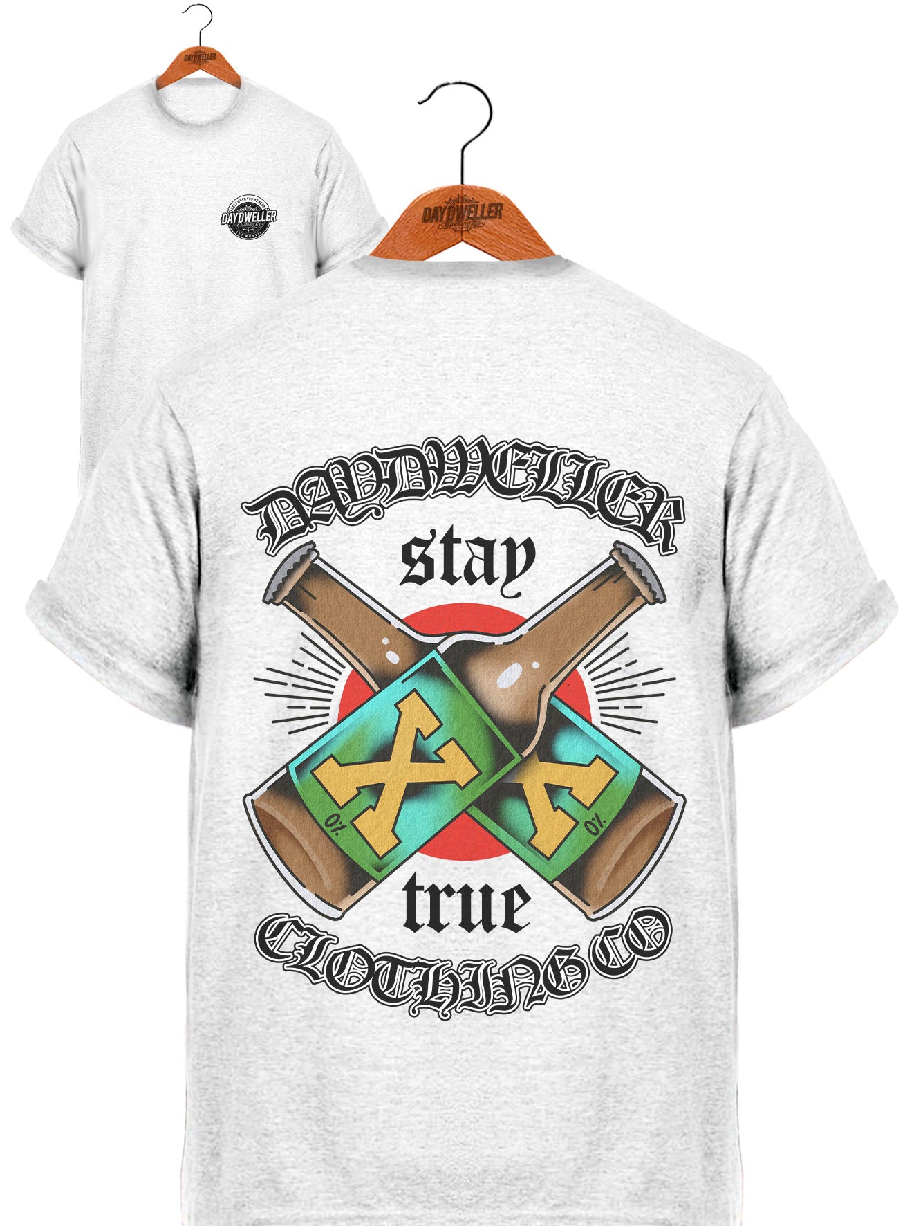 'Stay True' Ash White Tee