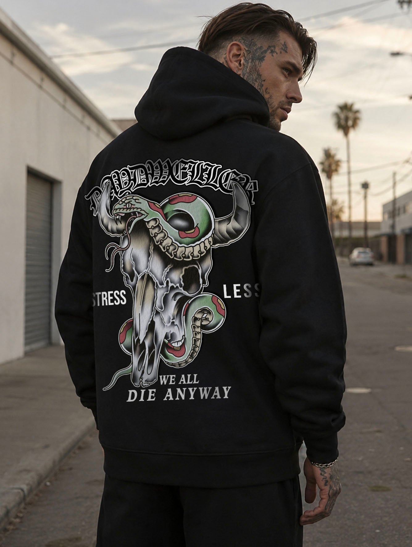 'Stress Less' Heavyweight Hoodie