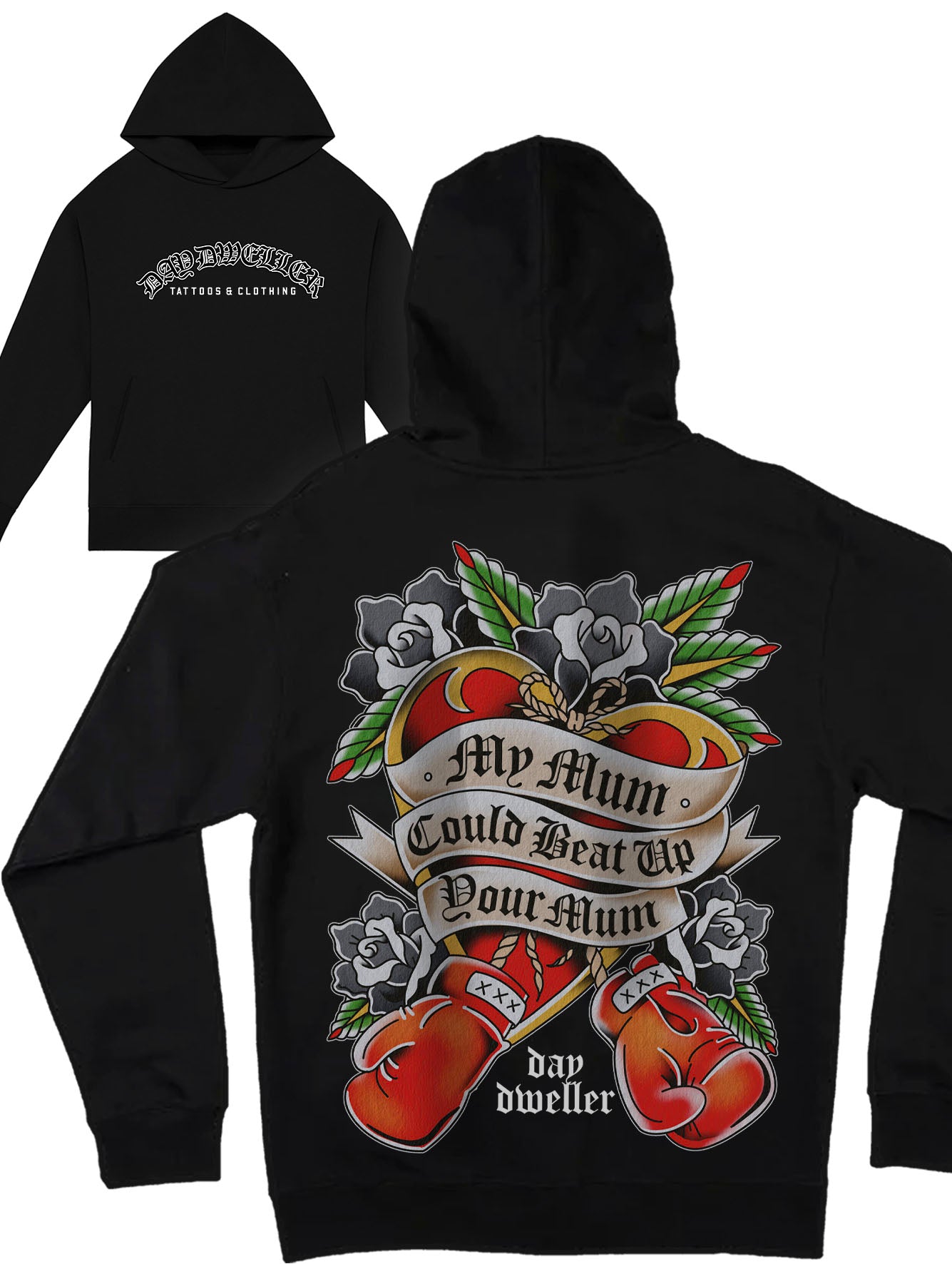 'My Mum Could Beat Up Your Mum' Heavyweight Hoodie