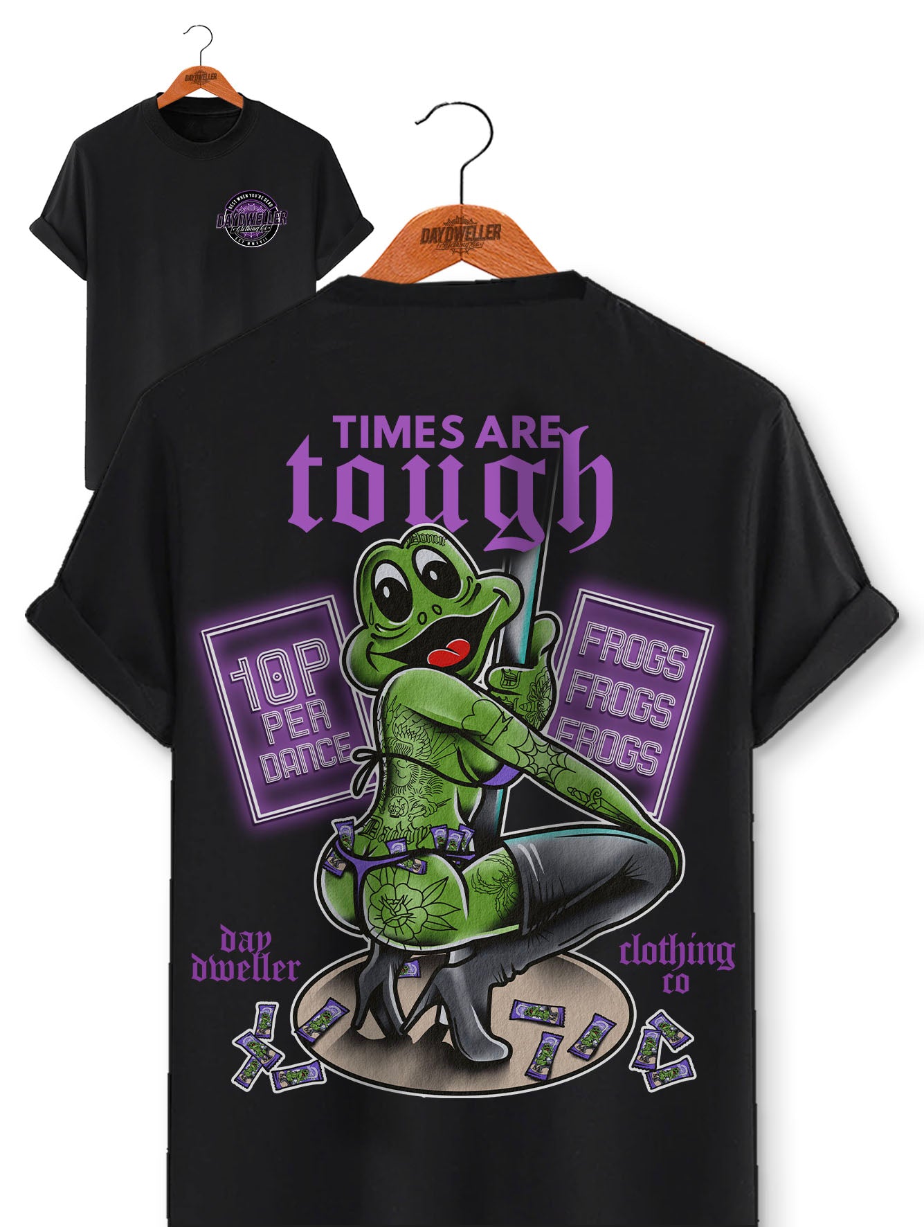 'Times Are Tough' Ash White Tee