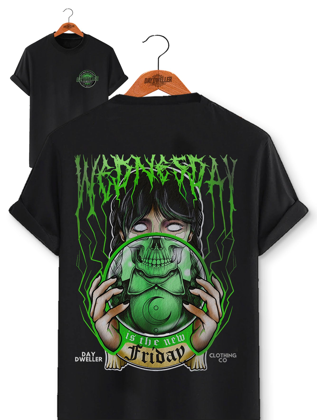 'Wednesday Is The New Friday' Black Tee