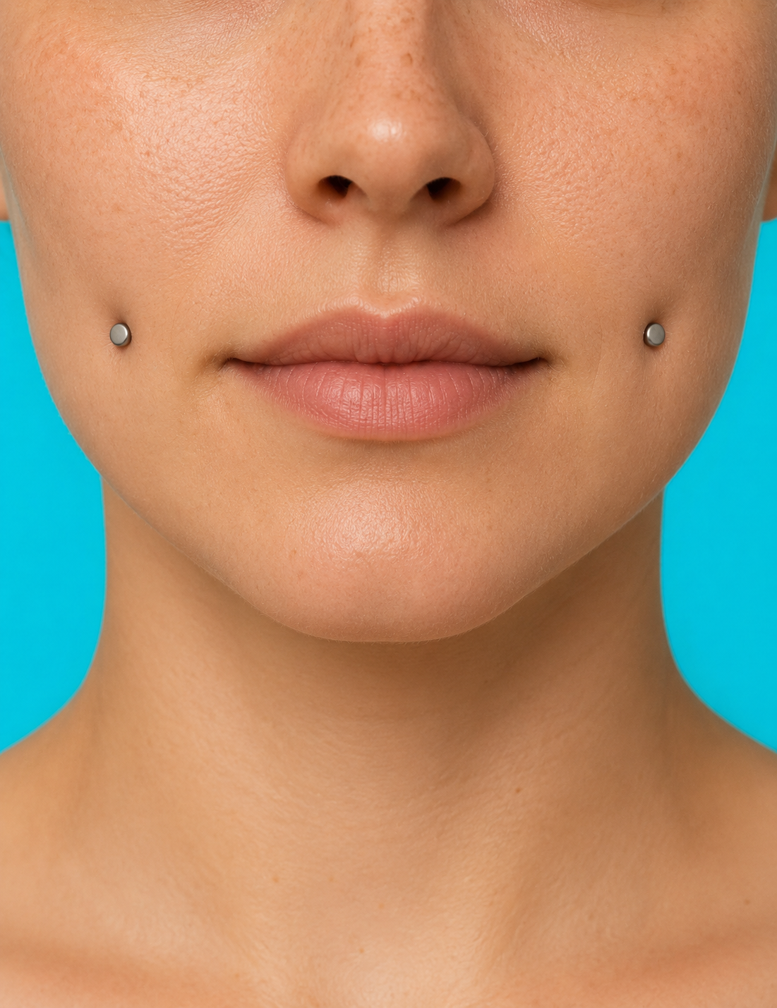 Paired cheek piercings at Day Dweller Studios Bristol