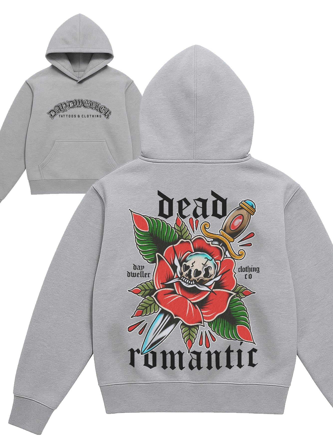 'Dead Romantic' Grey Hoodie