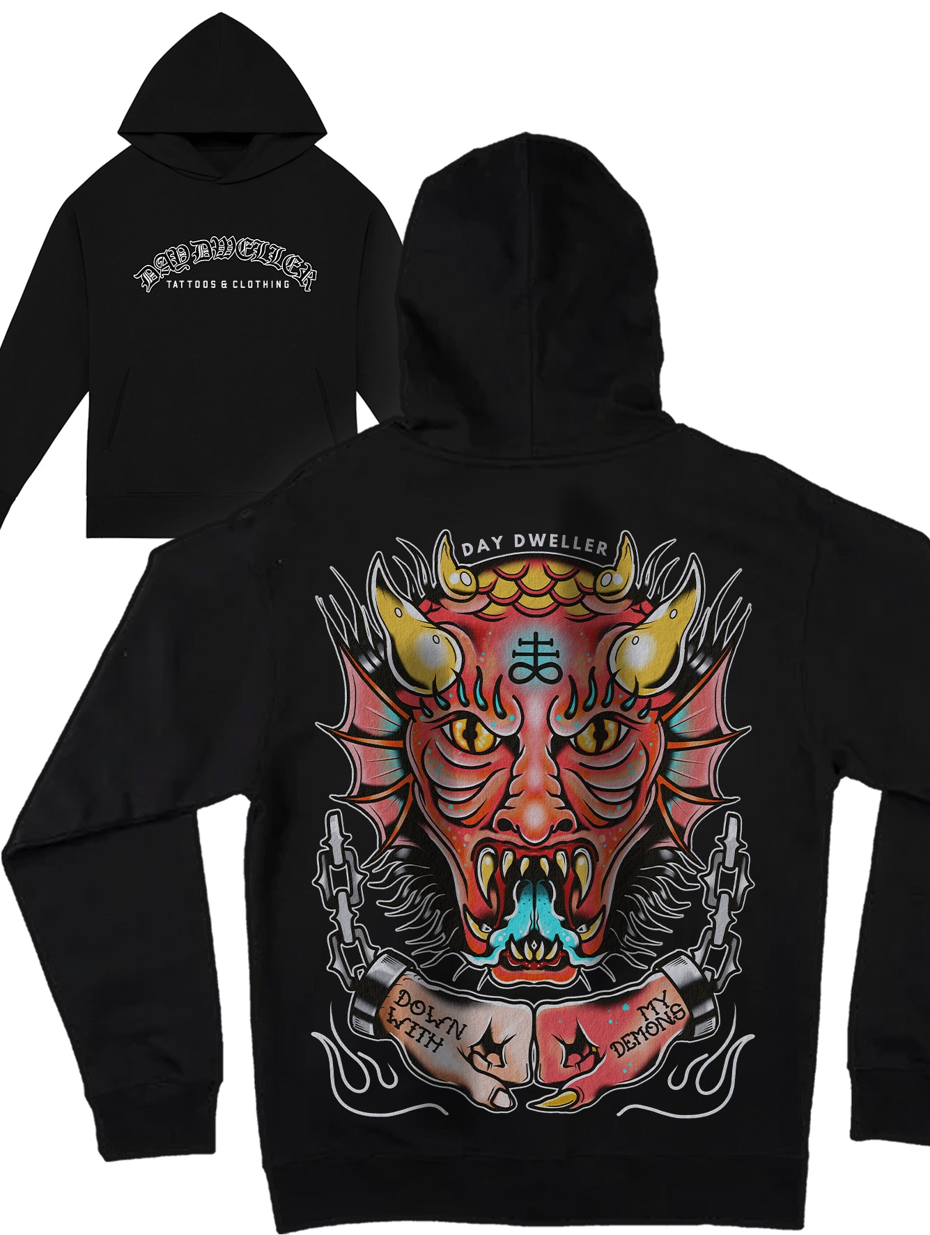 'Down With My Demons' Heavyweight Hoodie