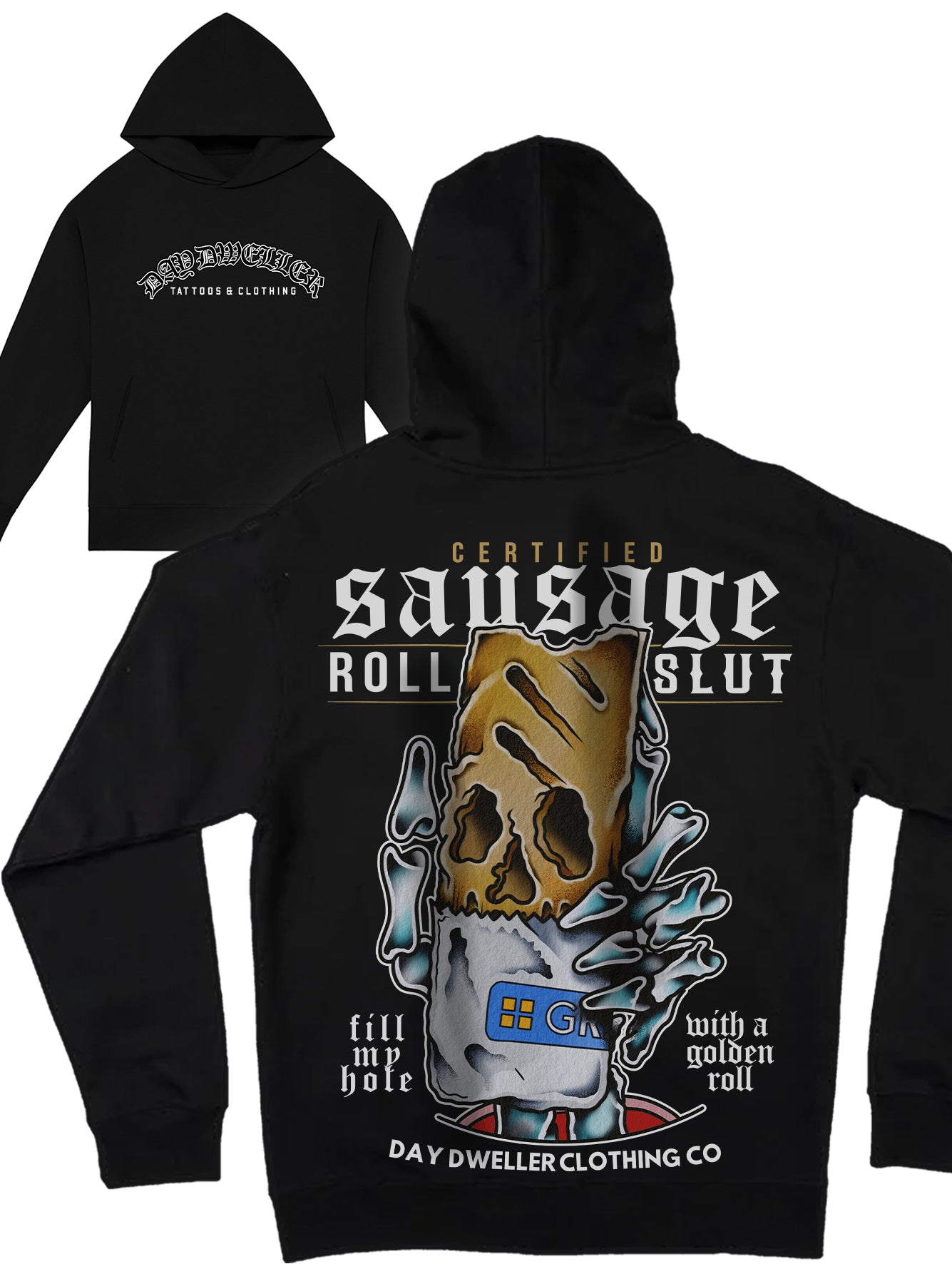'Sausage Roll Slut' Heavyweight Hoodie