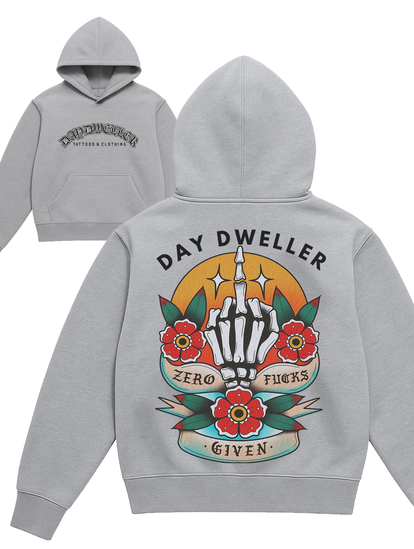 'Zero Fucks Given' Grey Hoodie