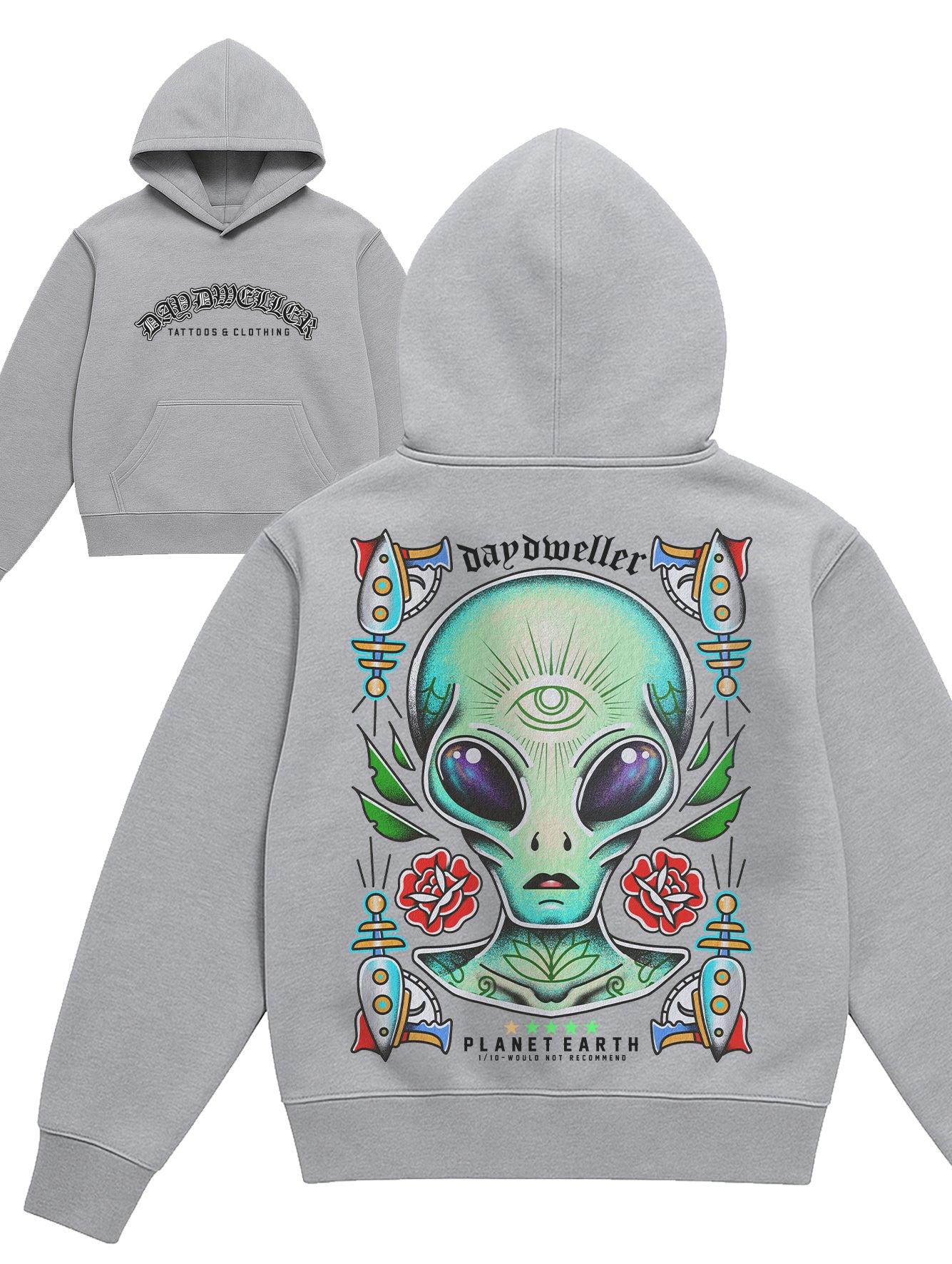 'Alien' Grey Hoodie