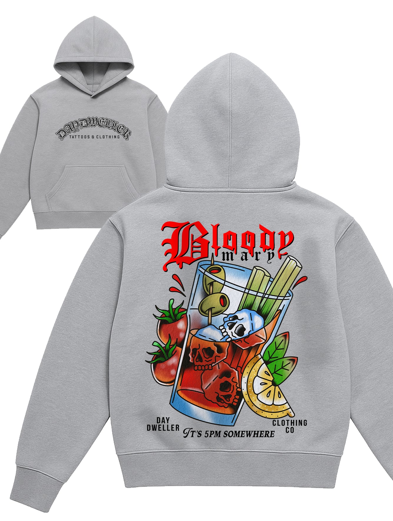 'Bloody Mary' Grey Hoodie