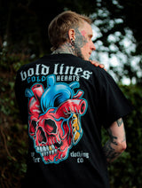 'Bold Lines, Cold Hearts' Black Tee