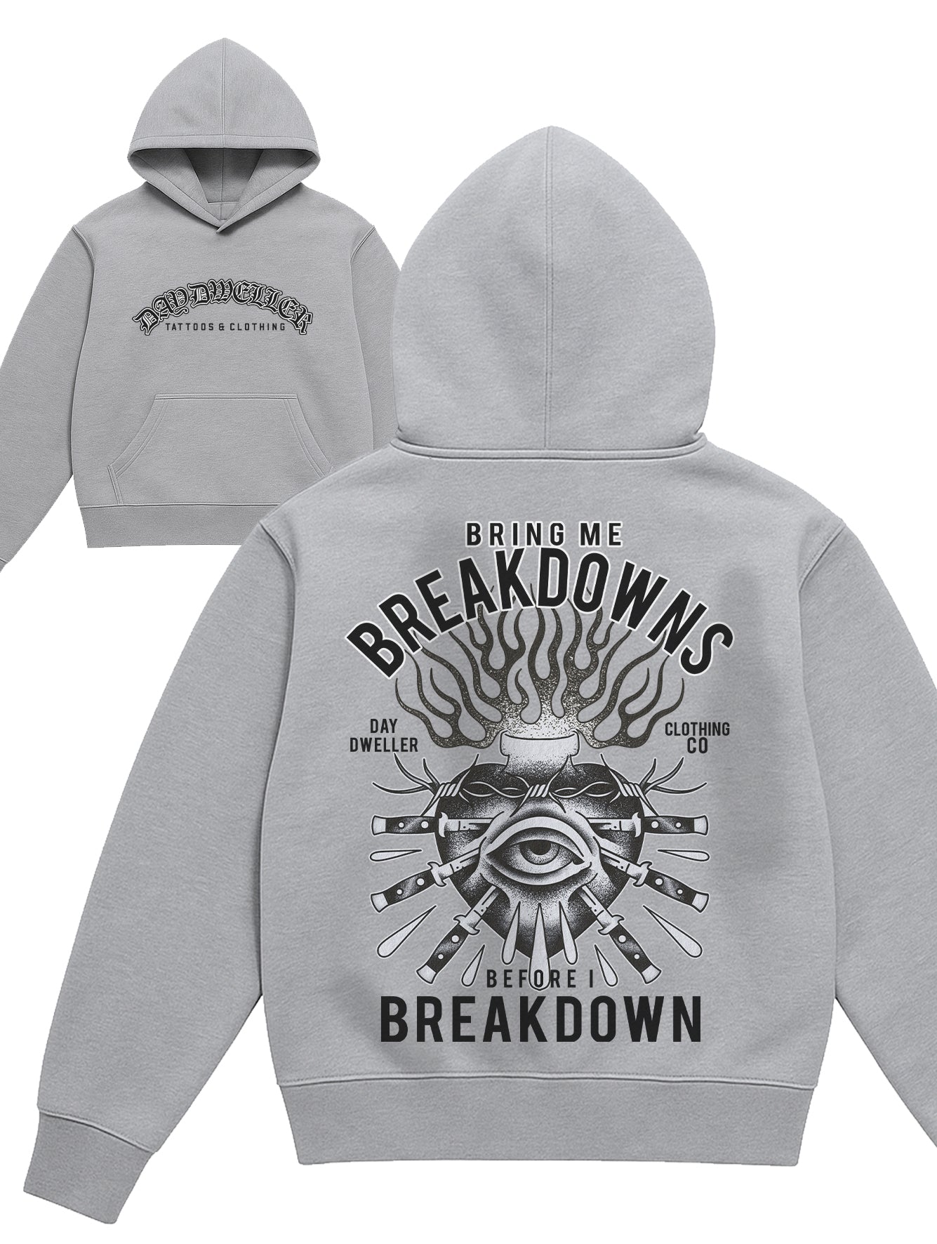 'Bring Me Breakdowns' Grey Hoodie