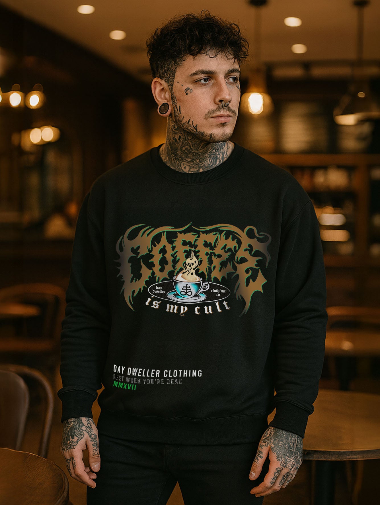 'Coffee Is My Cult' Crewneck Sweatshirt
