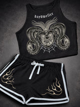 'Sacred Heart' Crop & Booty Short Set