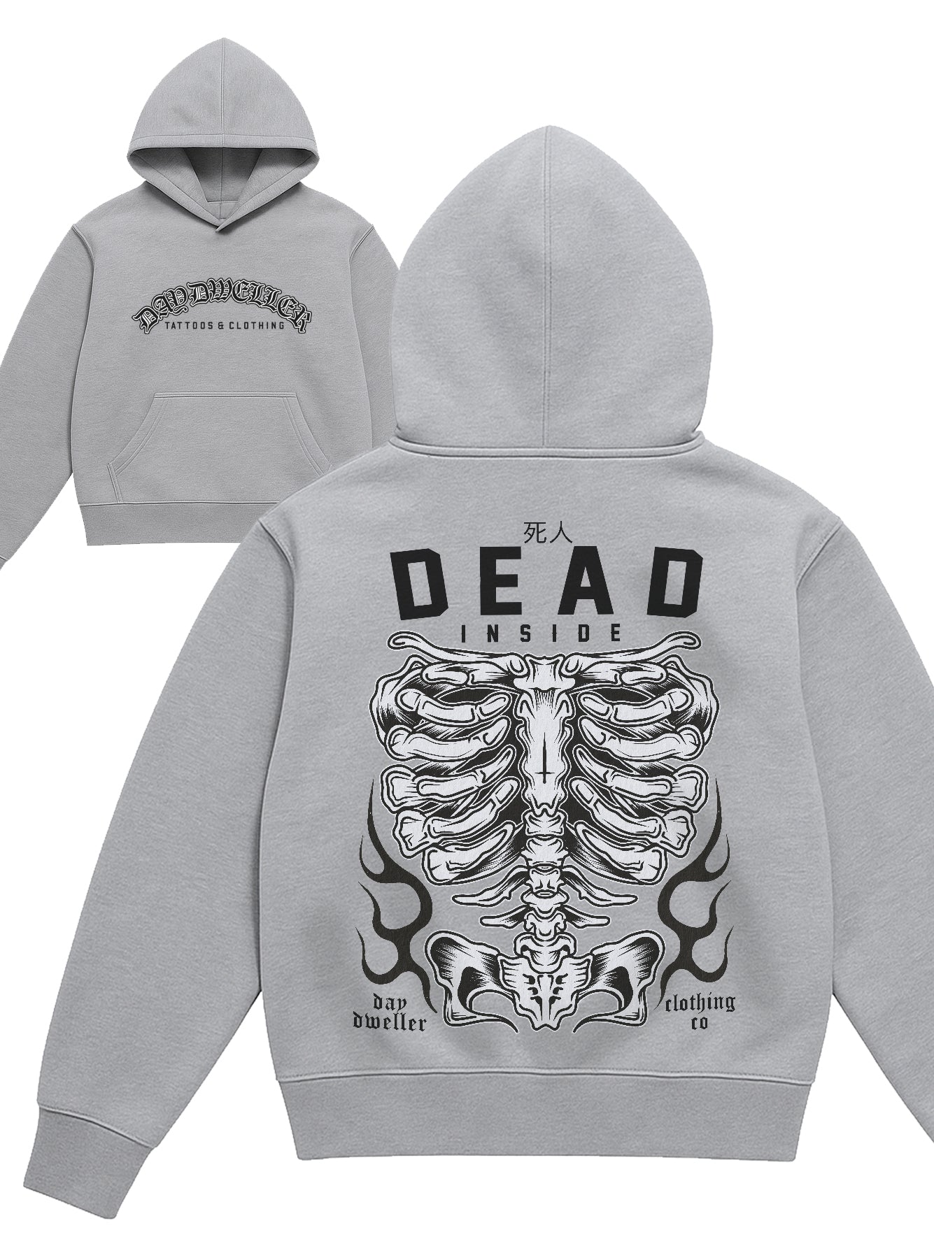 'Dead Inside' Grey Hoodie