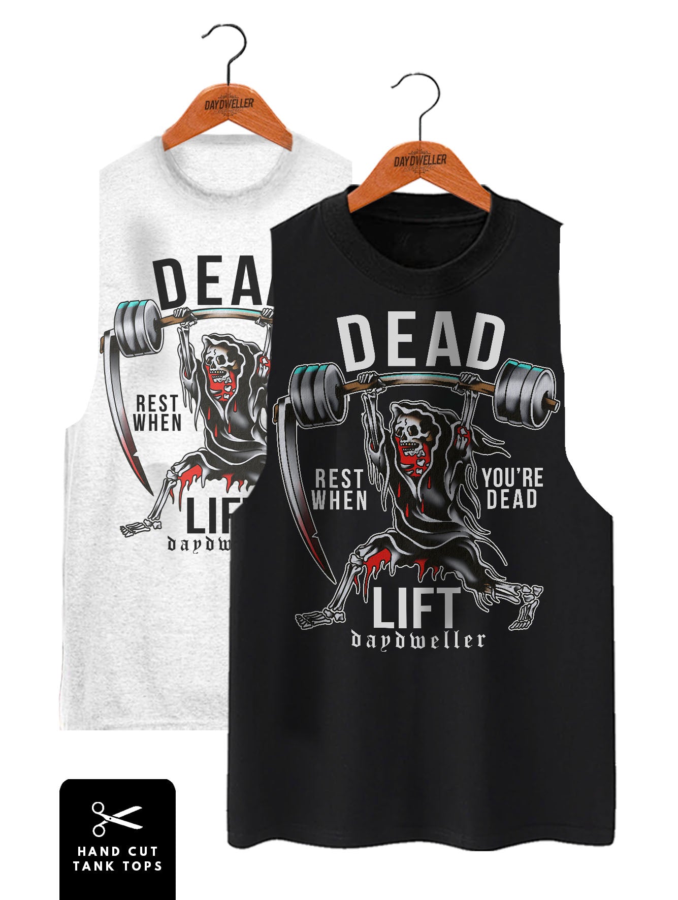 'Dead Lift' Hand Cut Tank Top
