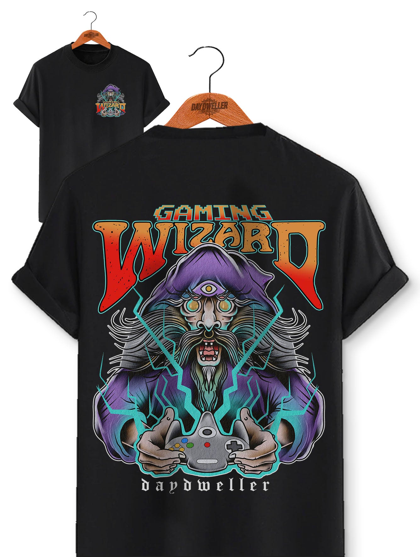 'Gaming Wizard' Ash White Tee