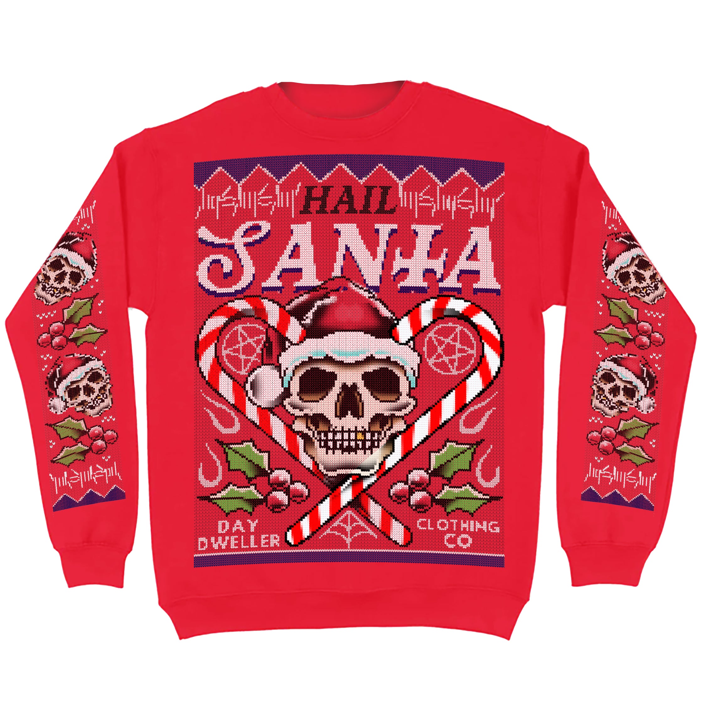 'Hail Santa' Red Christmas Jumper