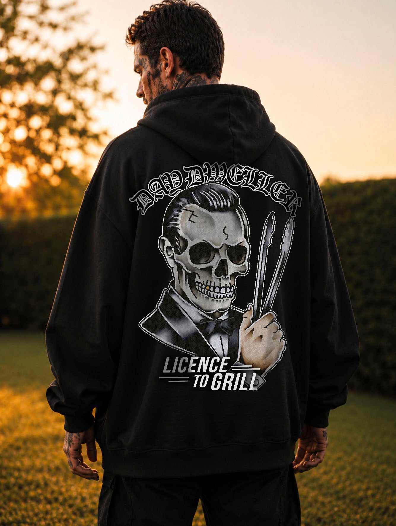 'Licence To Grill' Heavyweight Hoodie