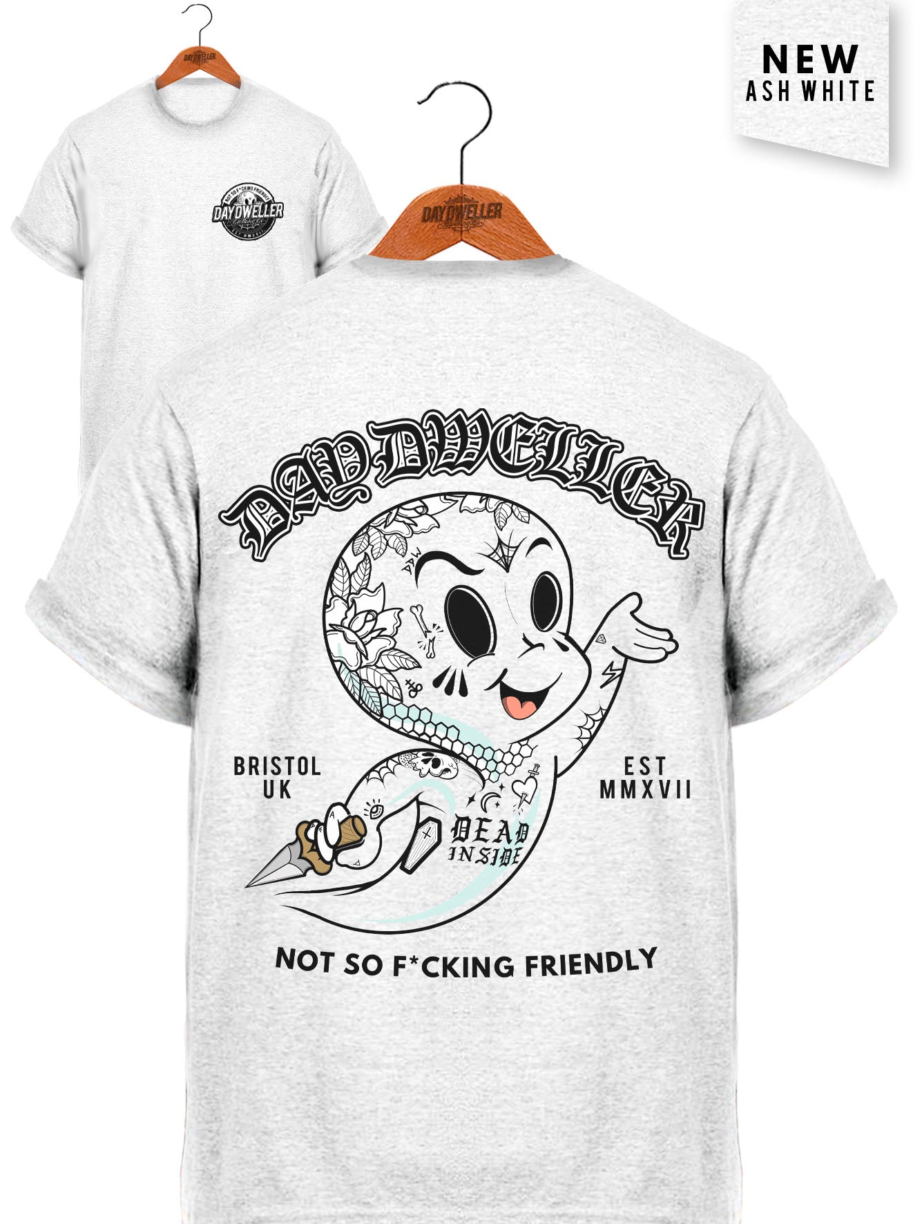 'Not So F*cking Friendly' Ash White Tee