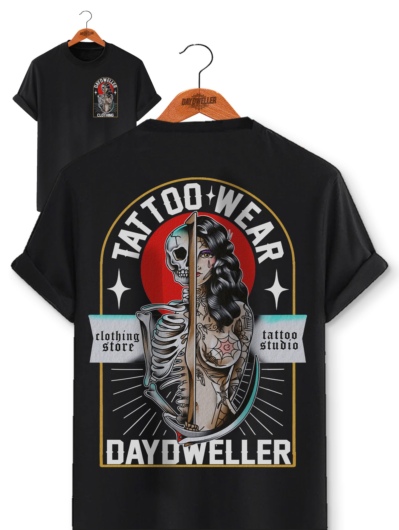 'Scythe Girl' Ash White Tee