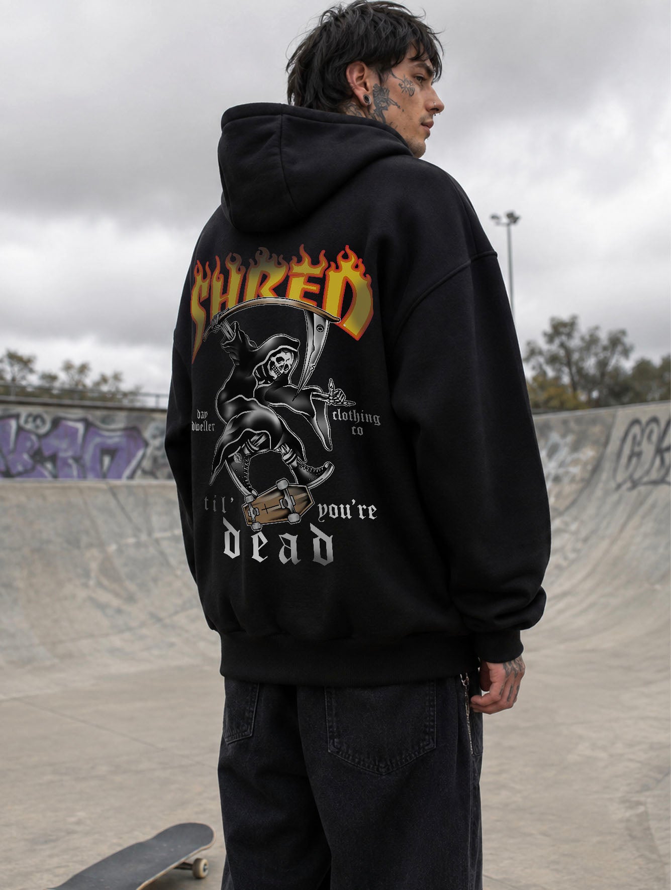 'Shred Til You're Dead' Heavyweight Hoodie