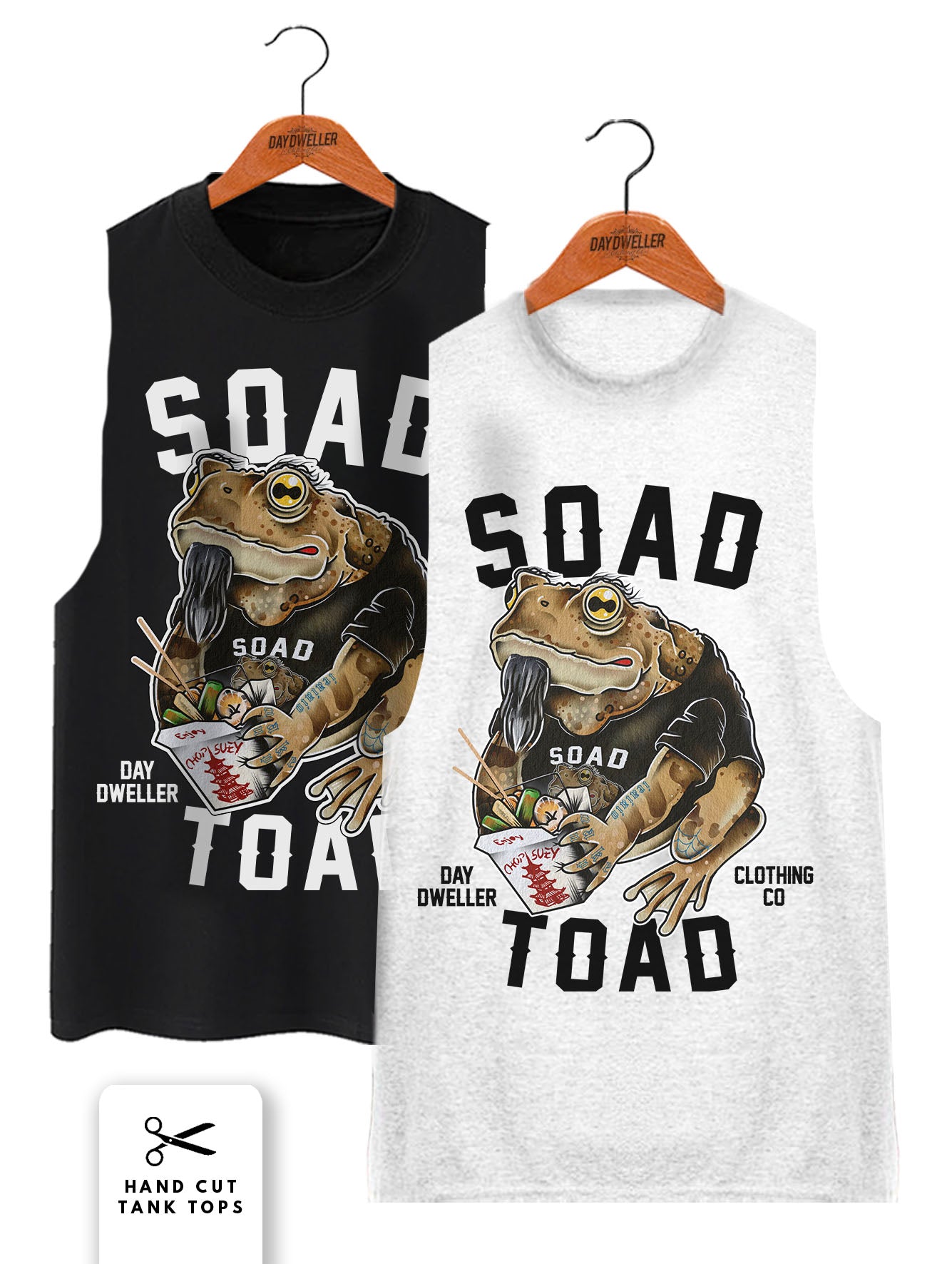 'Soad Toad' Ash White Tank Top