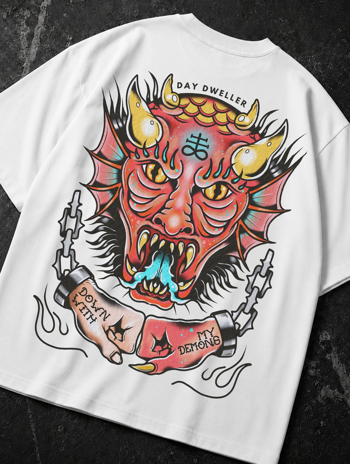 'Down With My Demons' Black Tee