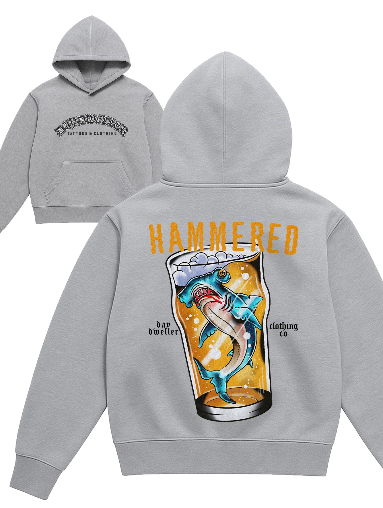 'Hammered' Grey Hoodie