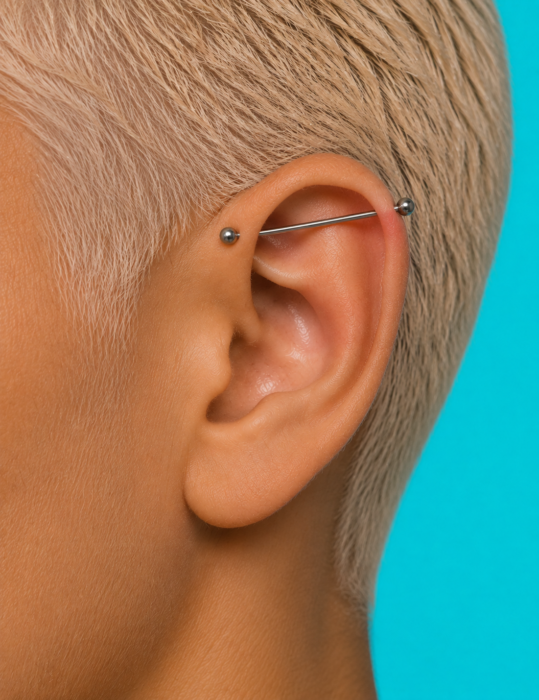 Industrial ear piercing at Day Dweller Studios Bristol