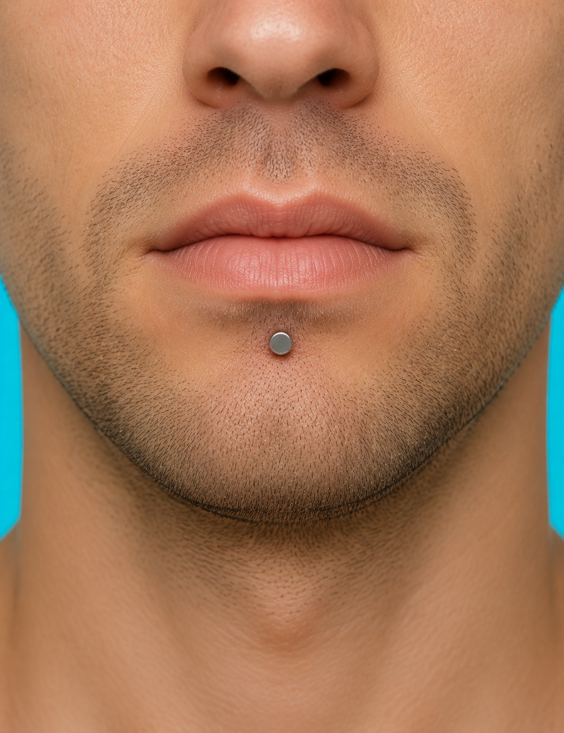 Labret lip piercing at Day Dweller Studios Bristol