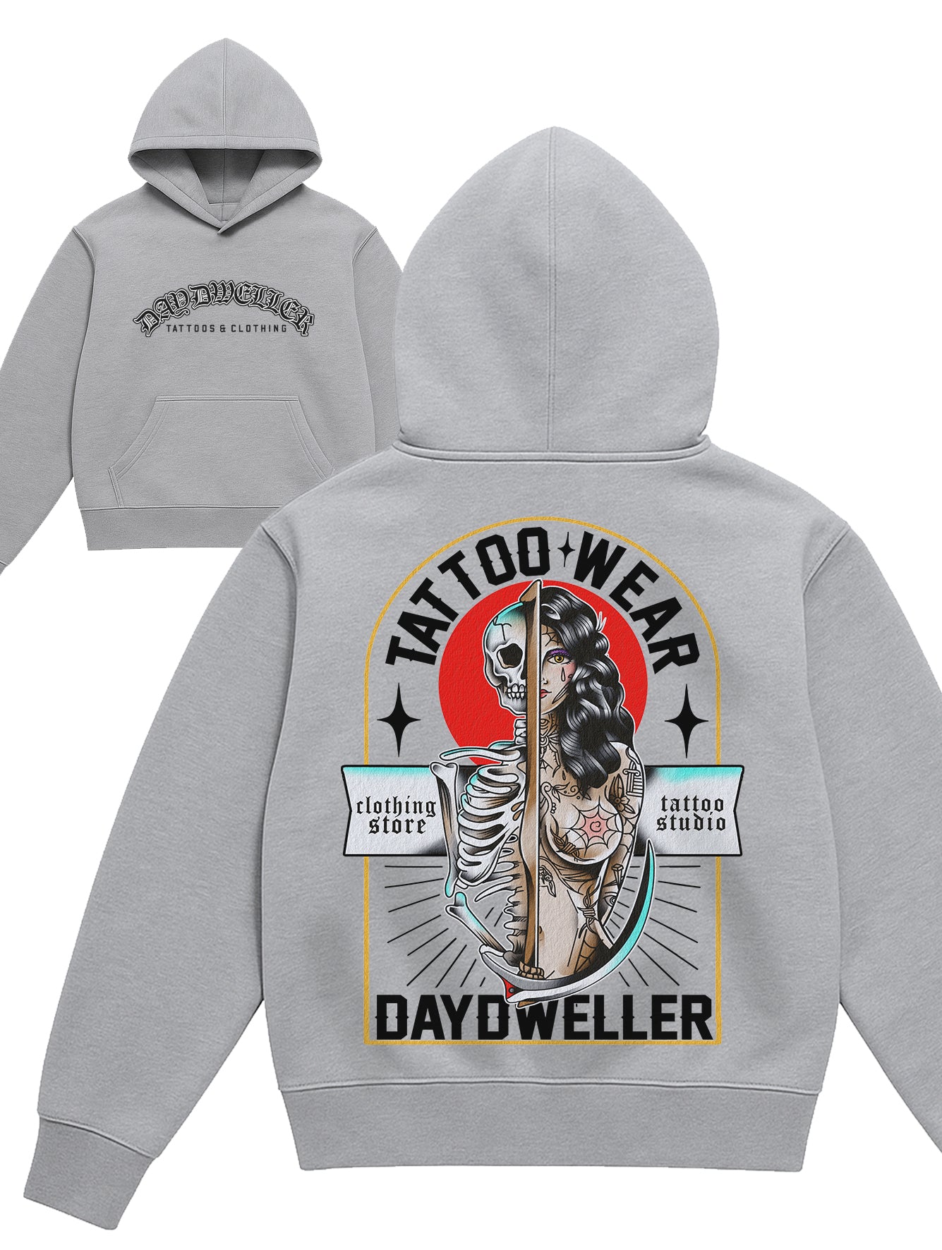 'Scythe Girl' Grey Hoodie