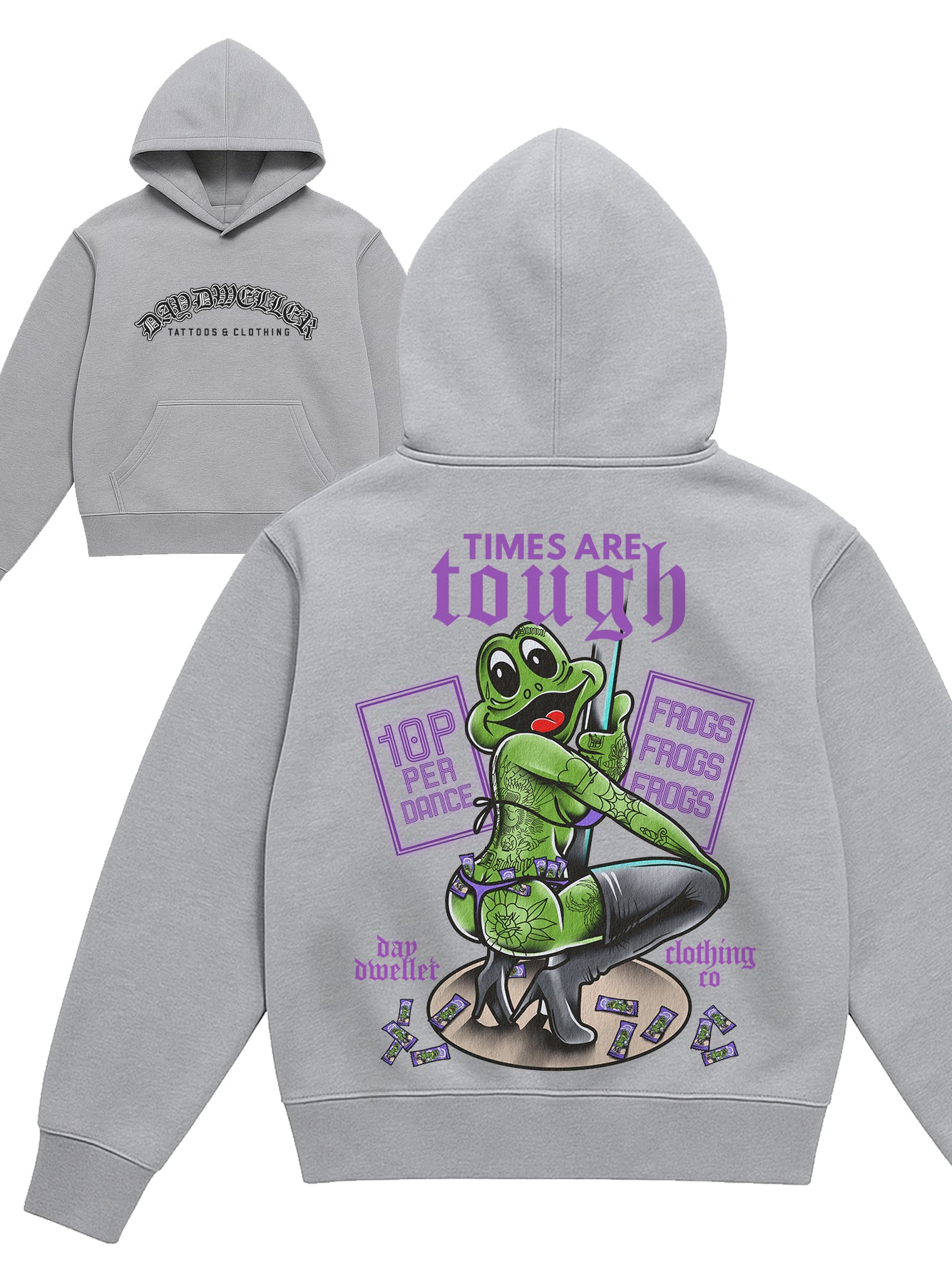 'Times Are Tough' Grey Hoodie