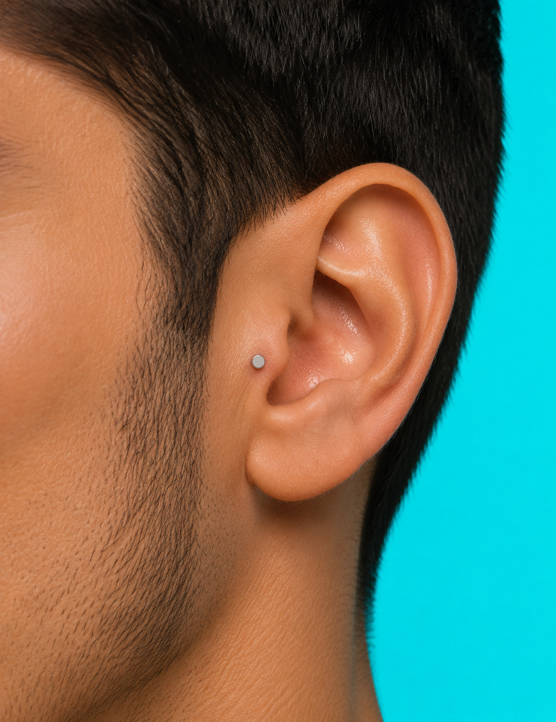 Tragus ear piercing at Day Dweller Studios Bristol
