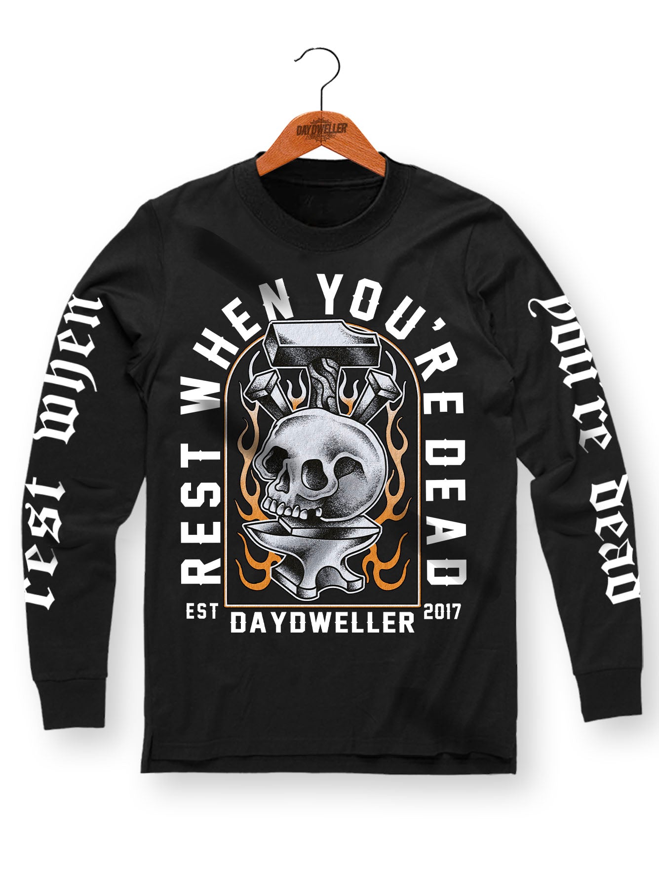 'Rest When You're Dead' Long Sleeve Tee