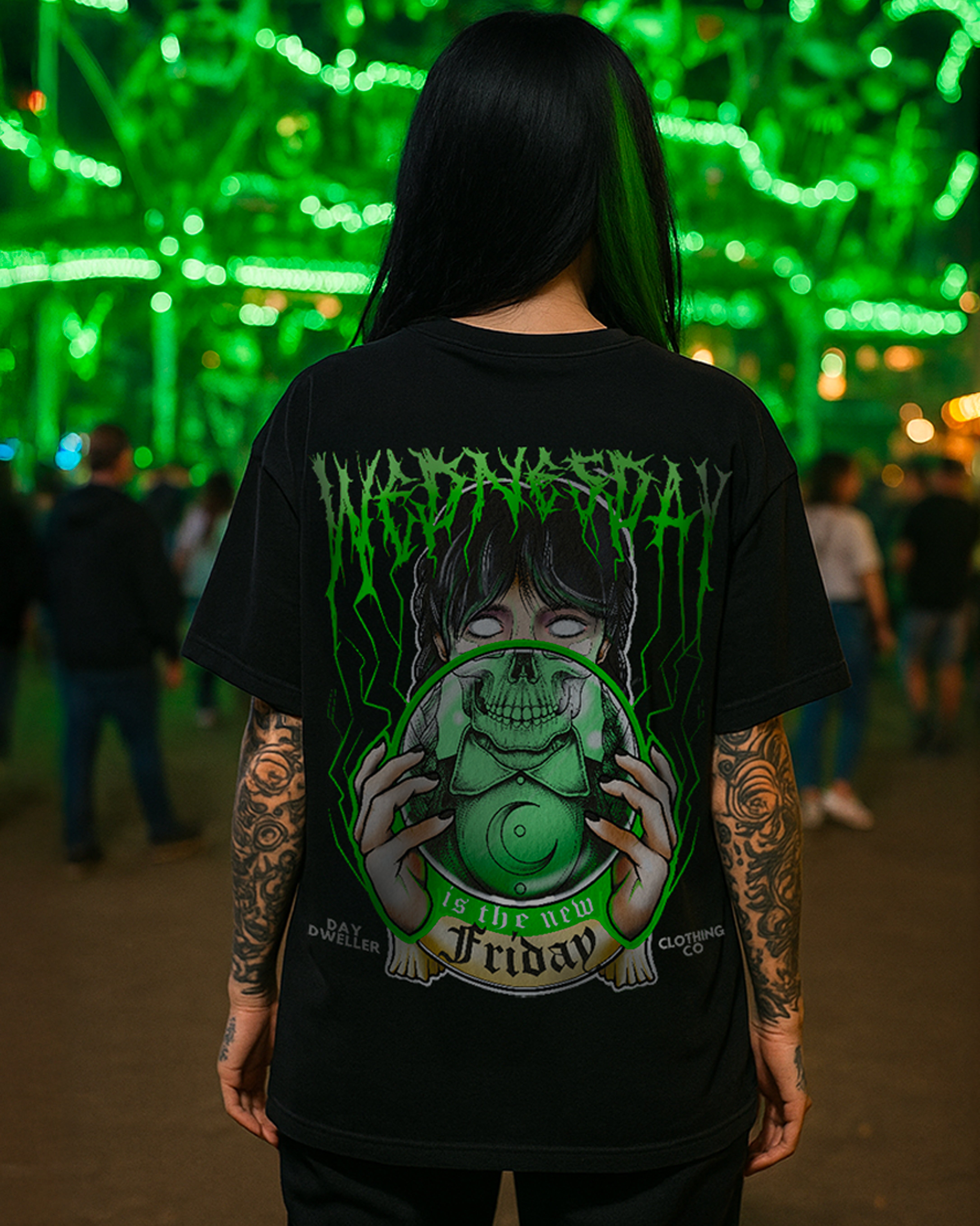 'Wednesday Is The New Friday' Black Tee