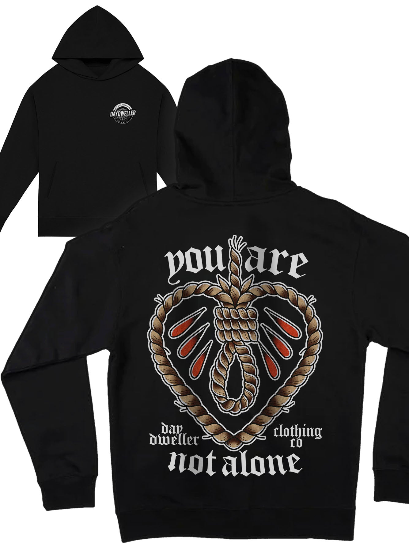 'You Are Not Alone' Heavyweight Hoodie